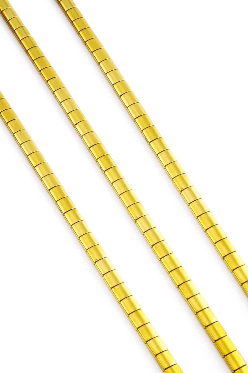 Hematit Taşı Yassı Kesim Parlak Gold 5x5mm Doğal Taş Dizi