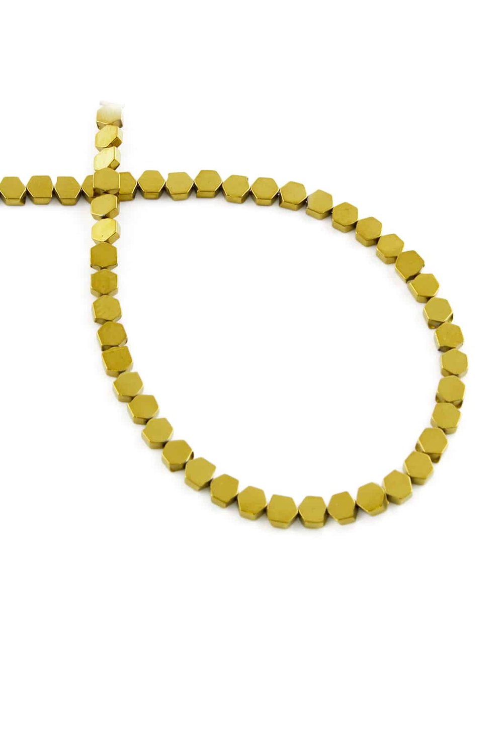 Hematit Taşı Yassı Kesim Parlak Gold 3x3mm Doğal Taş Dizi