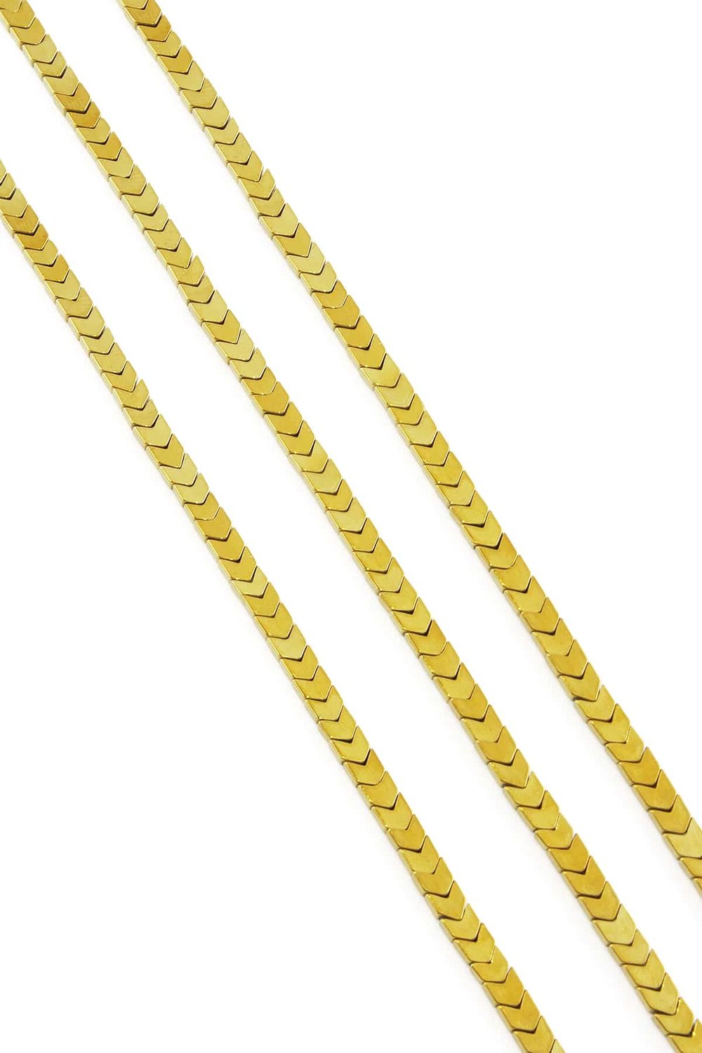 Hematite Natural Stone Shiny Gold Sergeant Cut 4x2mm String Of Beads
