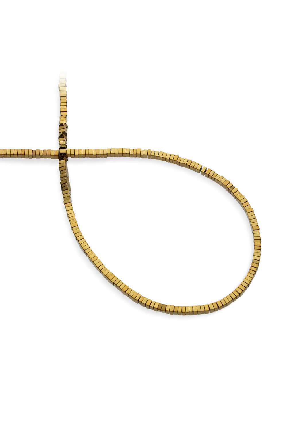 Hematit Taşı Kare Kesim Parlak Gold 2x1mm Doğal Taş Dizi
