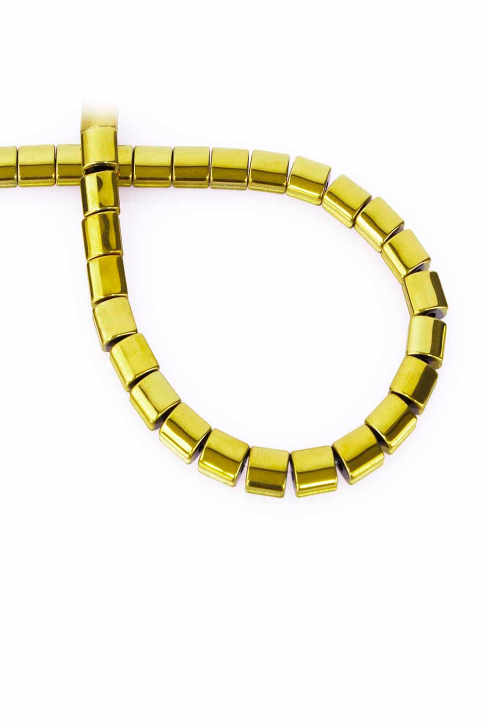 Hematit Taşı Bombeli Kesim Parlak Gold 7x7mm Doğal Taş Dizi