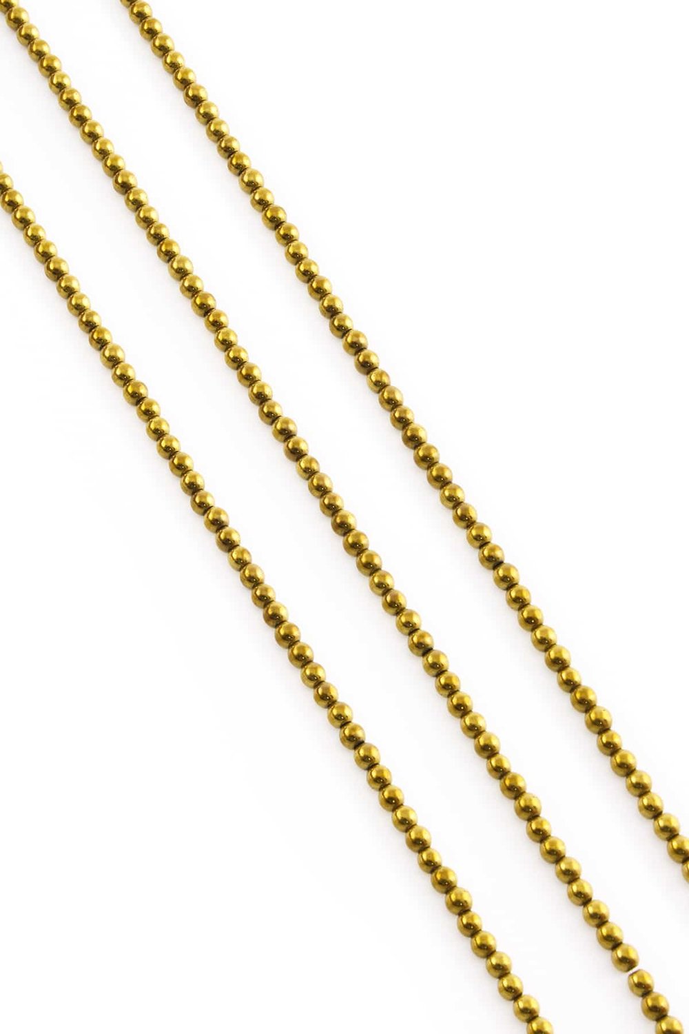 Hematit Taşı Küre Kesim Parlak Gold 3mm Doğal Taş Dizi