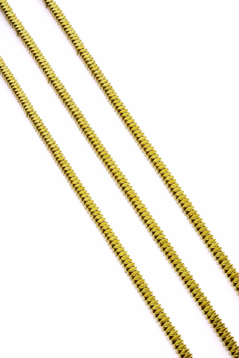 Hematit Taşı Rondela Kesim Parlak Gold 4x2mm Doğal Taş Dizi