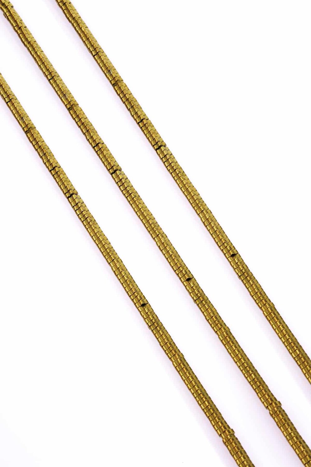 Hematite Natural Stone Shiny Gold Washer Cut 4x1mm String Of Beads