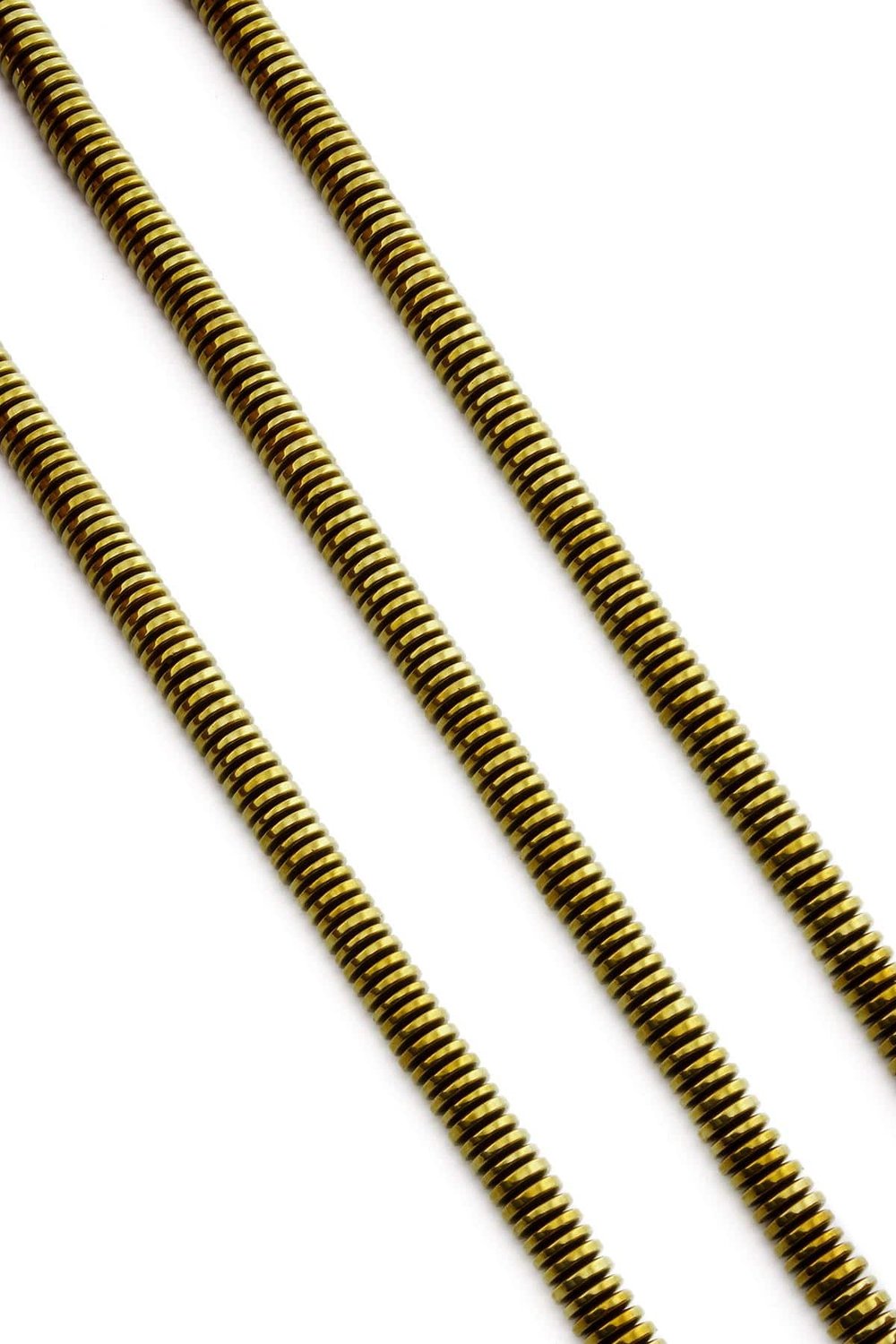 Hematit Taşı Rondela Kesim Parlak Gold 6x1mm Doğal Taş Dizi