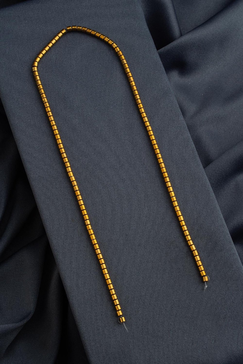 Hematit Doğal Taş Parlak Gold Silindir Kesim 3x3mm Dizi [AA]