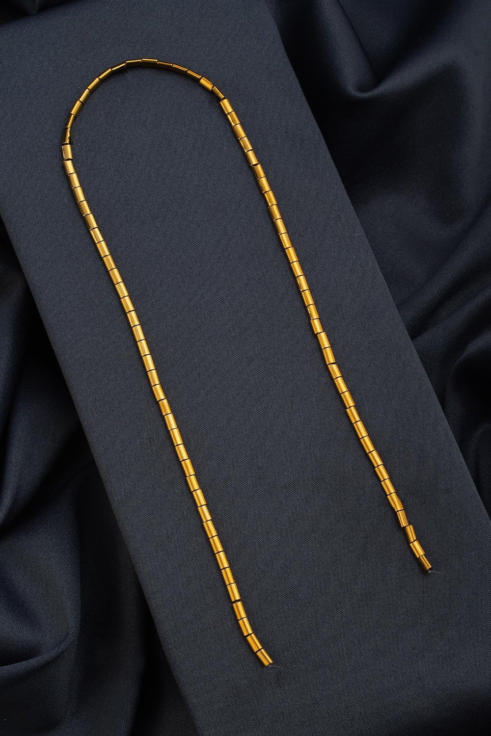Hematit Doğal Taş Parlak Gold Silindir Kesim 3x5mm Dizi [AA]