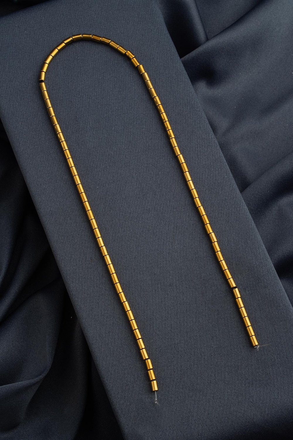 Hematit Doğal Taş Parlak Gold Silindir Kesim 3x5mm Dizi [AA]