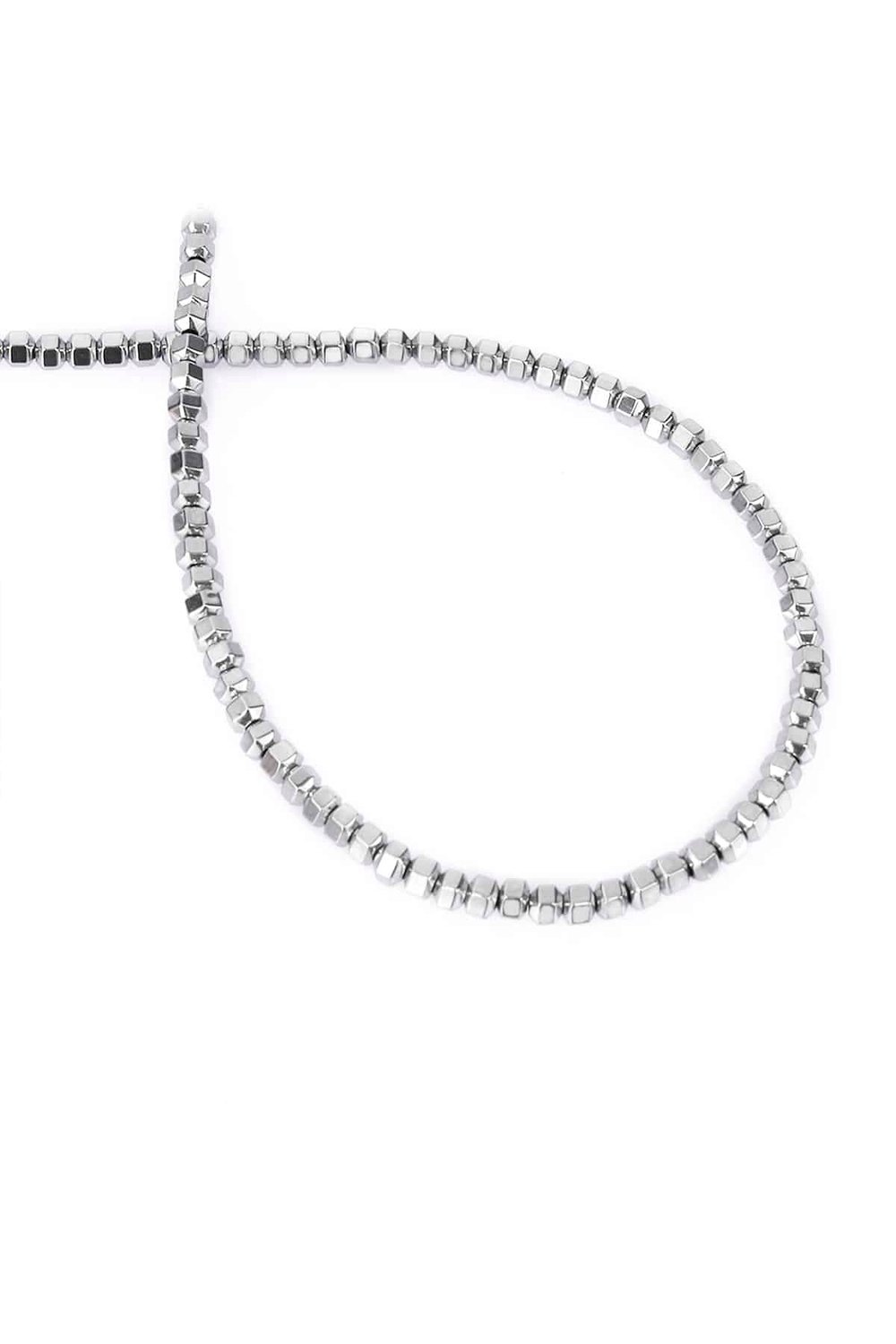 Hematite Natural Stone Shiny Cylinder 3x3mm String Of Beads