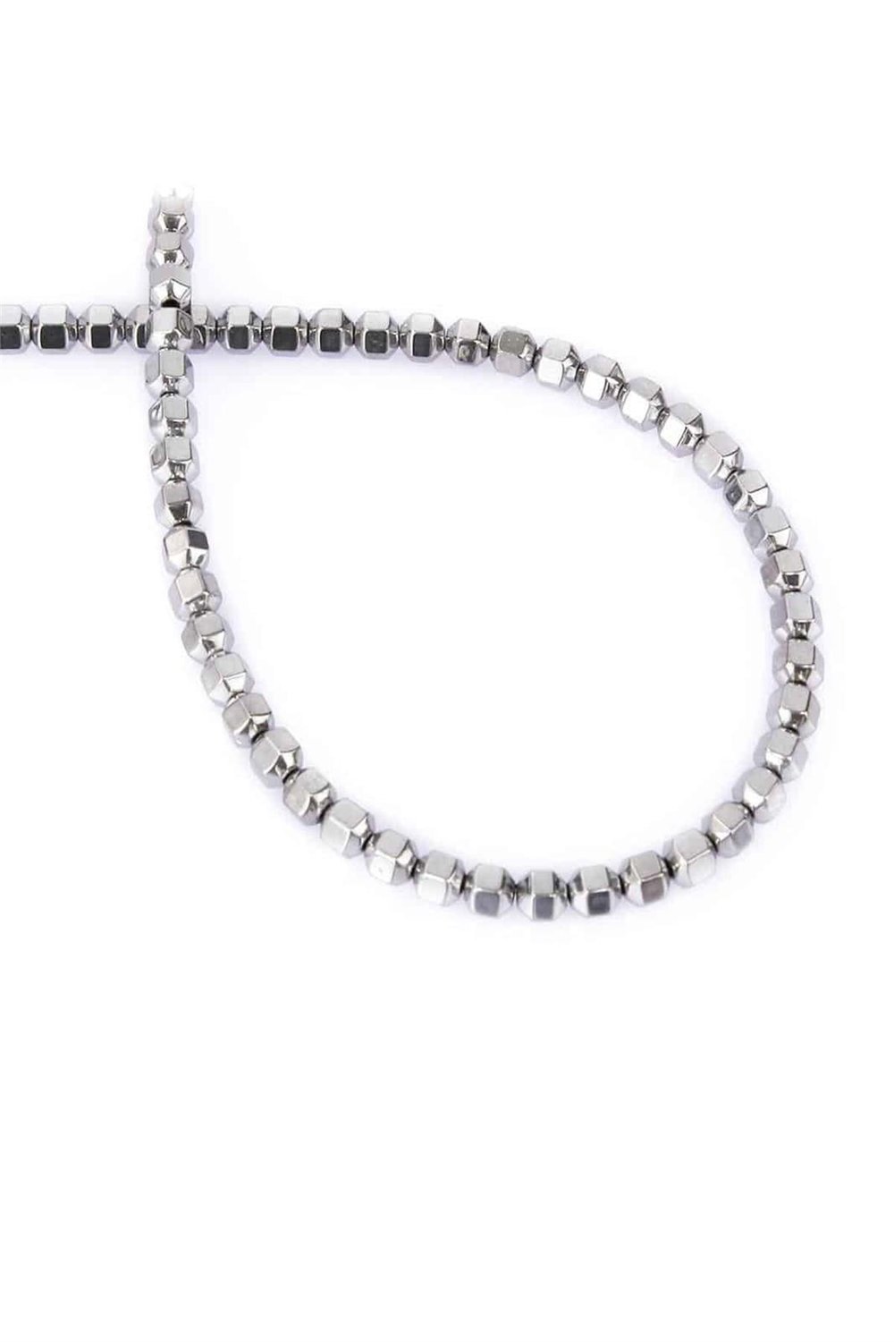 Hematite Natural Stone Shiny Cylinder 4mm String Of Beads