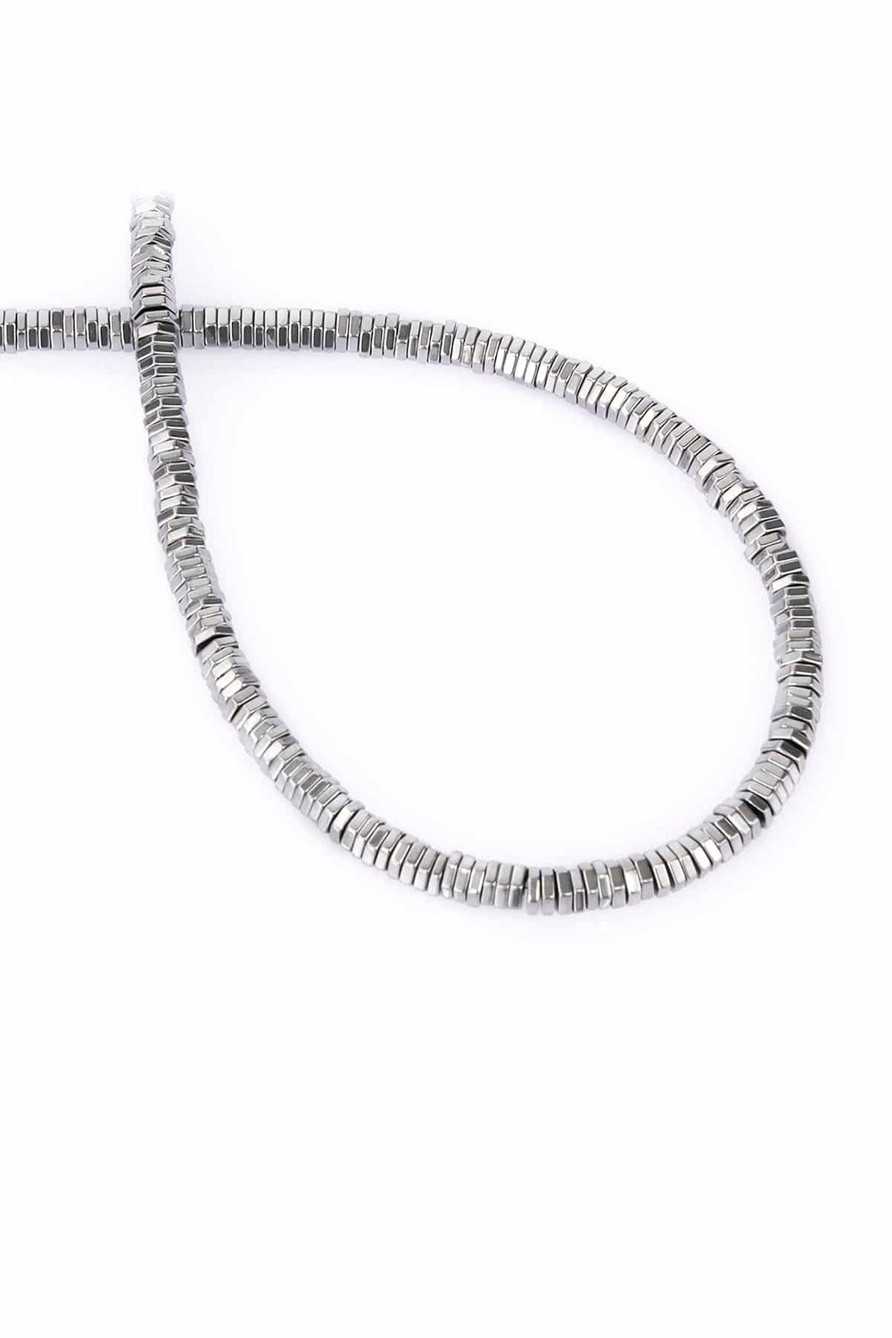 Hematite Natural Stone Shiny Cylinder 4x1M String Of Beads
