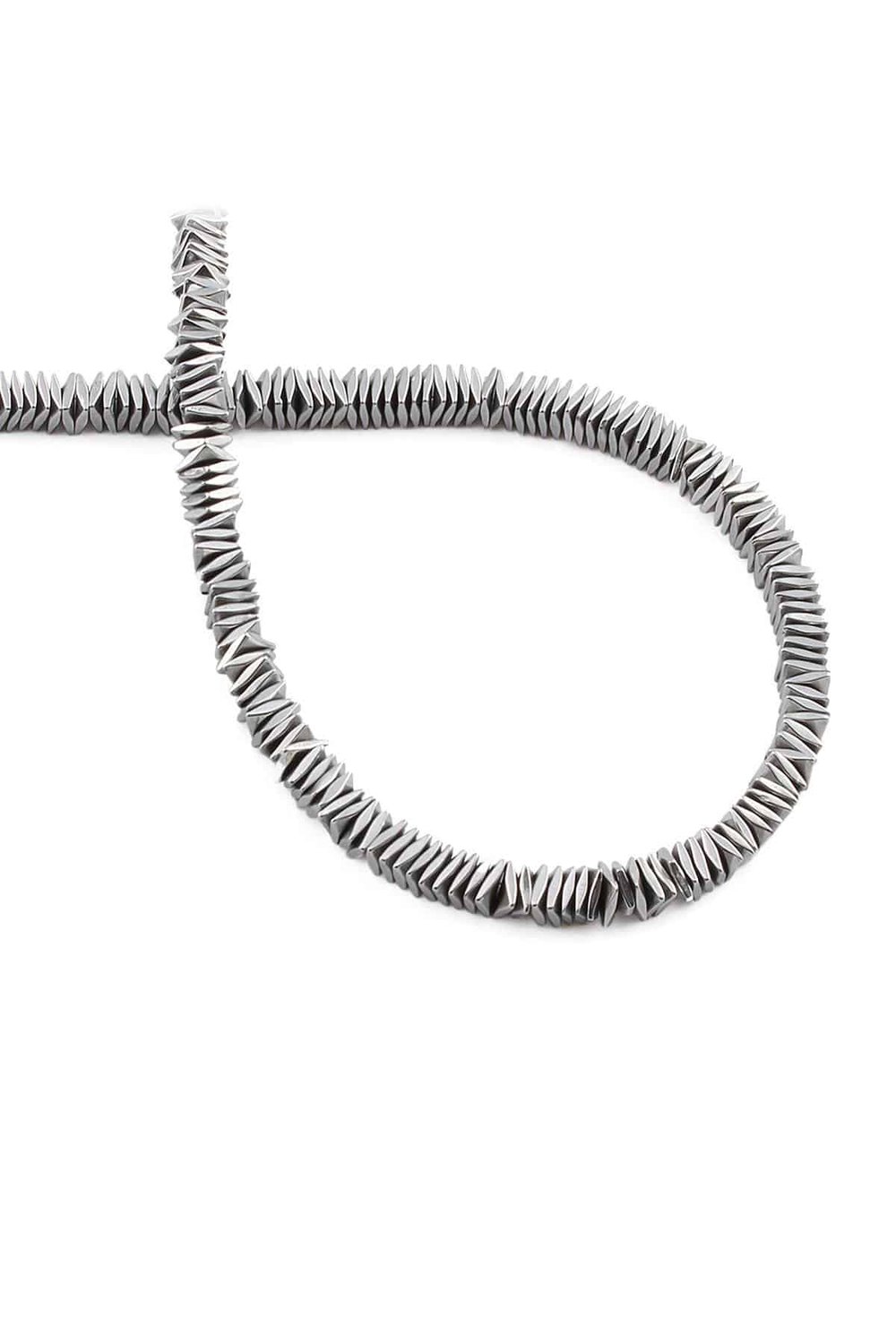 Hematit Taşı Rondela Kesim Parlak Gümüş 4x1mm Doğal Taş Dizi