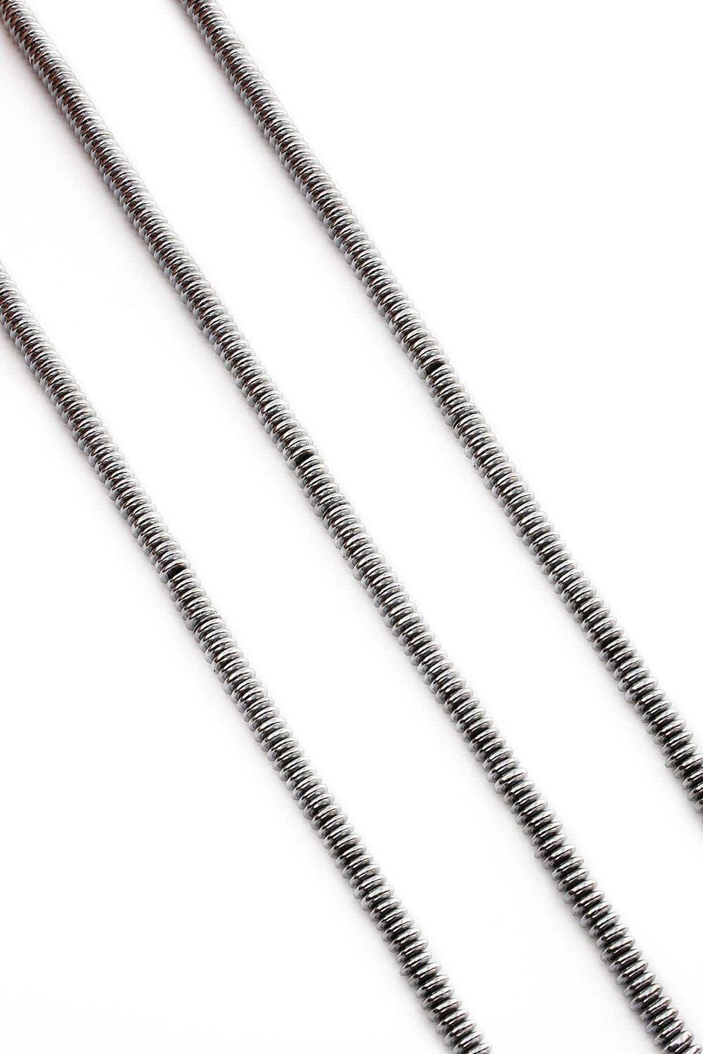 Hematit Taşı Rondela Kesim Parlak Gümüş 4x1mm Doğal Taş Dizi