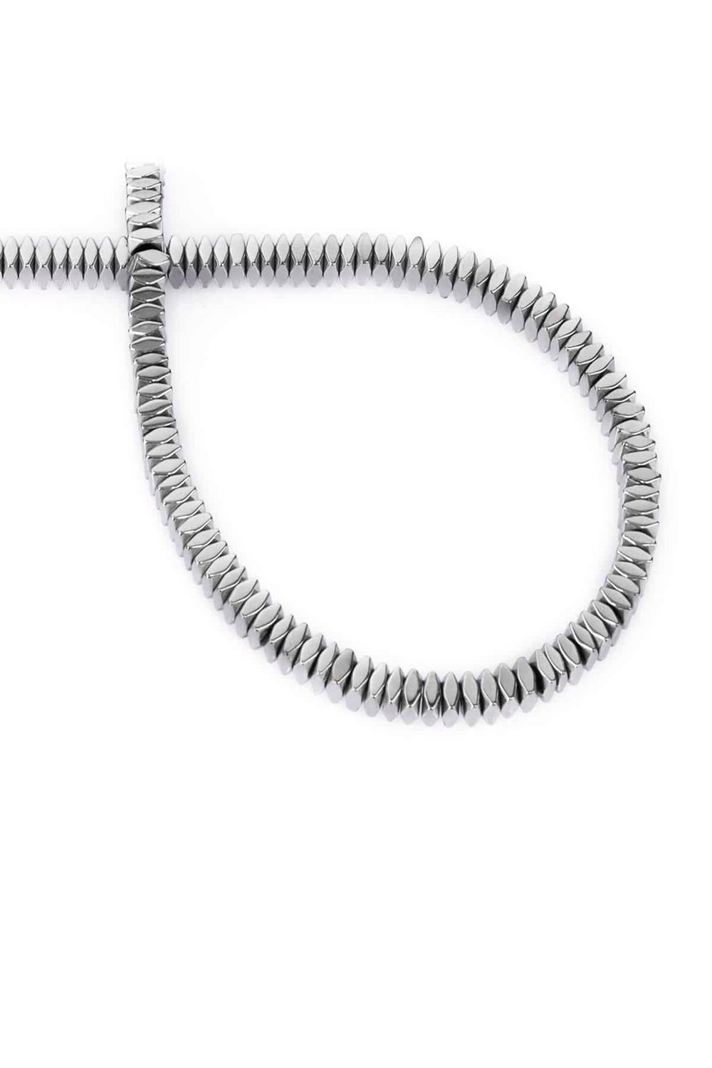 Hematite Natural Stone Shiny Cylinder 4x2mm String Of Beads