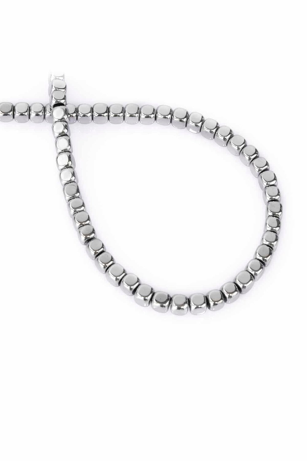 Hematite Natural Stone Shiny Cylinder 4x4mm String Of Beads