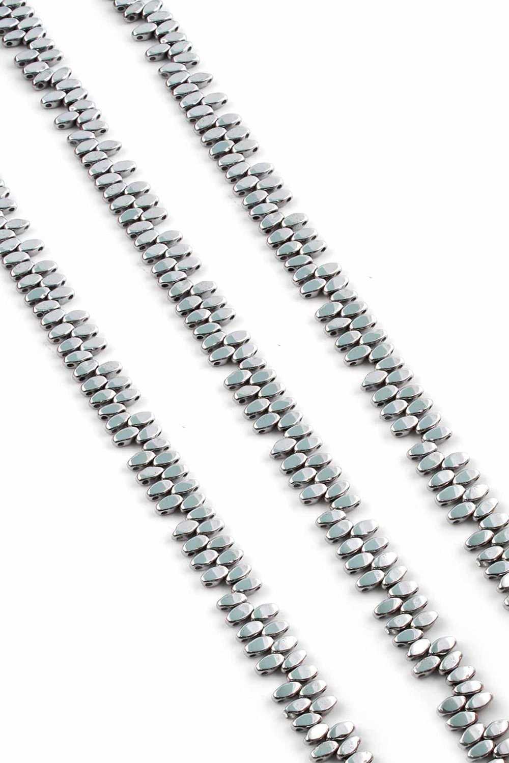 Hematit Taşı Parlak Gümüş 5x2mm Doğal Taş Dizi