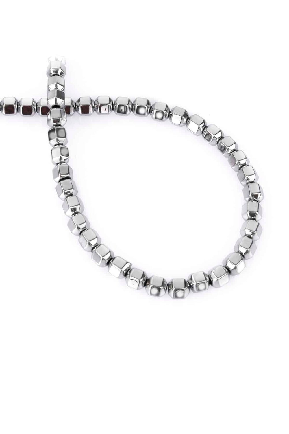 Hematit Taşı Özel Kesim Parlak Gümüş 6x6mm Doğal Taş Dizi