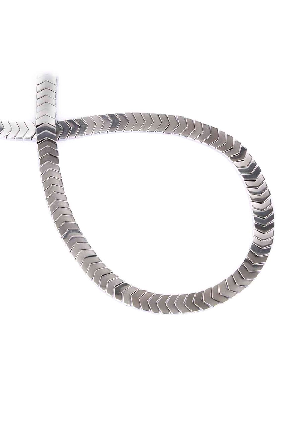 Hematit Taşı Çavuş Kesim Parlak Gümüş 6x2mm Doğal Taş Dizi