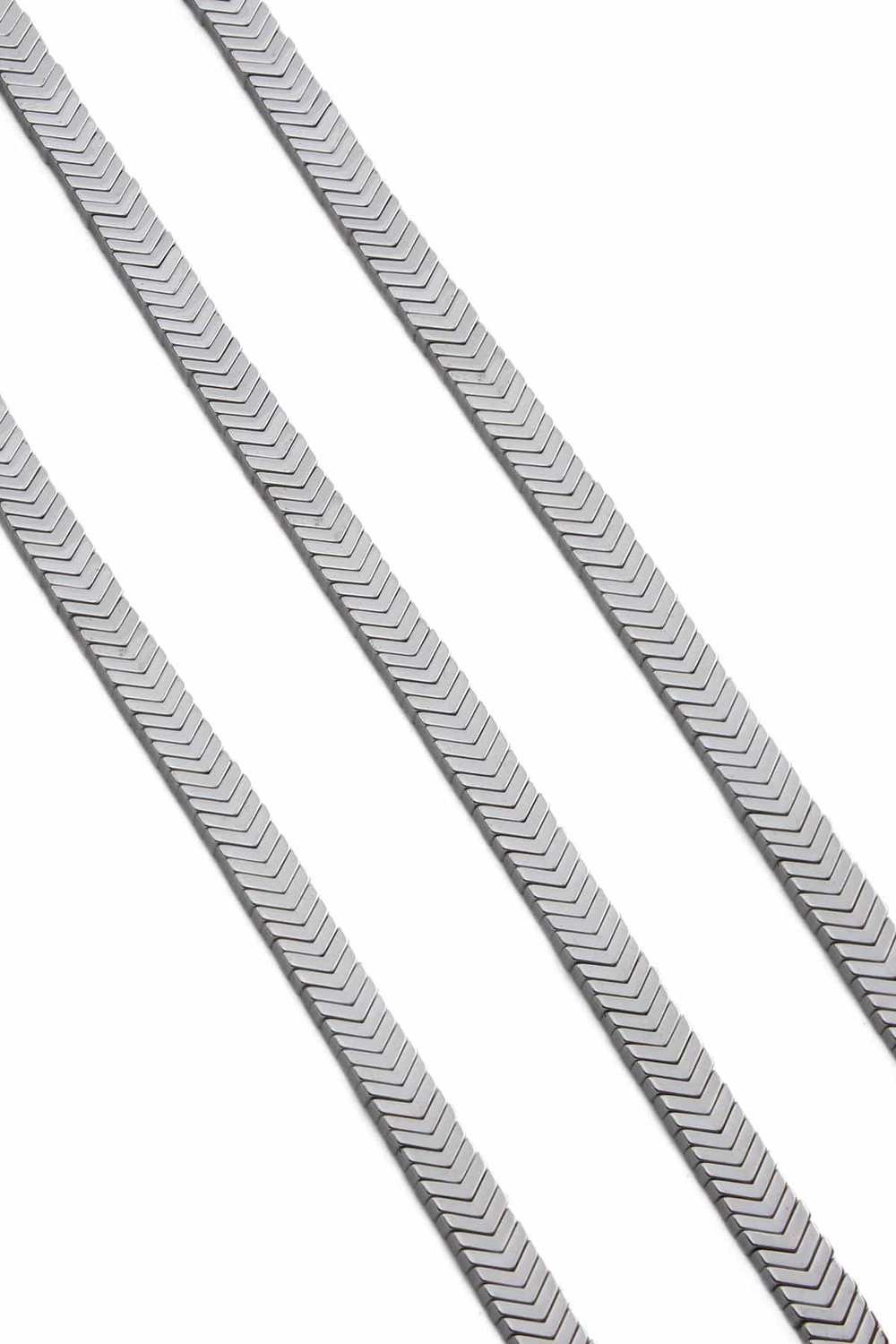 Hematite Natural Stone Shiny Cylinder Sergeant Cut 7x1mm String Of Beads