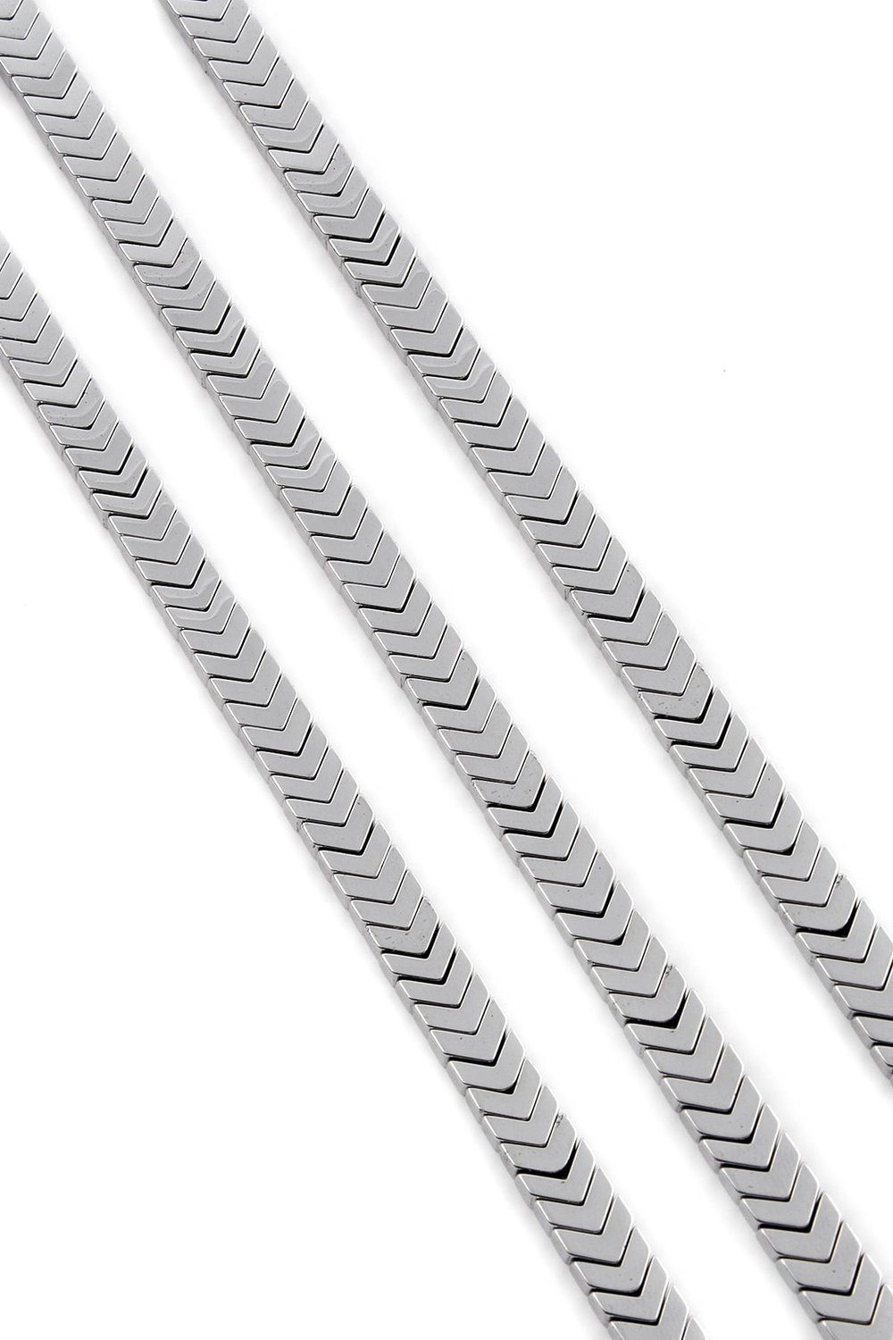 Hematit Taşı Çavuş Kesim Parlak Gümüş 7x2mm Doğal Taş Dizi