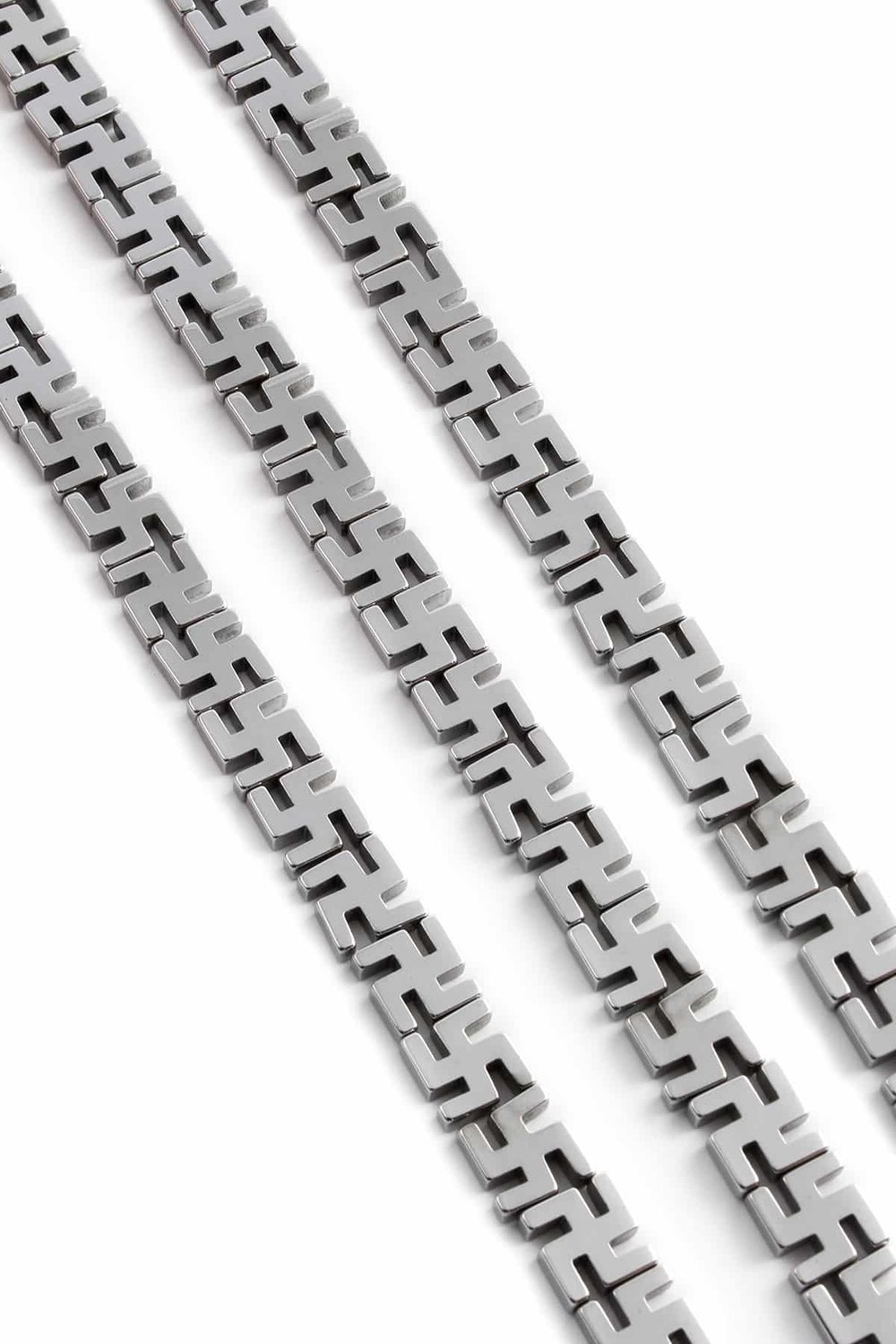 Hematite Natural Stone Shiny Cylinder Hakenkreuz Cut 10mm String Of Beads