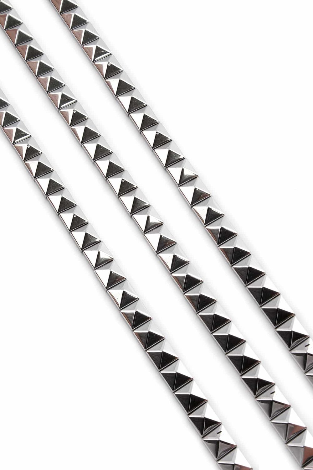 Hematit Taşı Kare Kesim Parlak Gümüş 6x6mm Doğal Taş Dizi