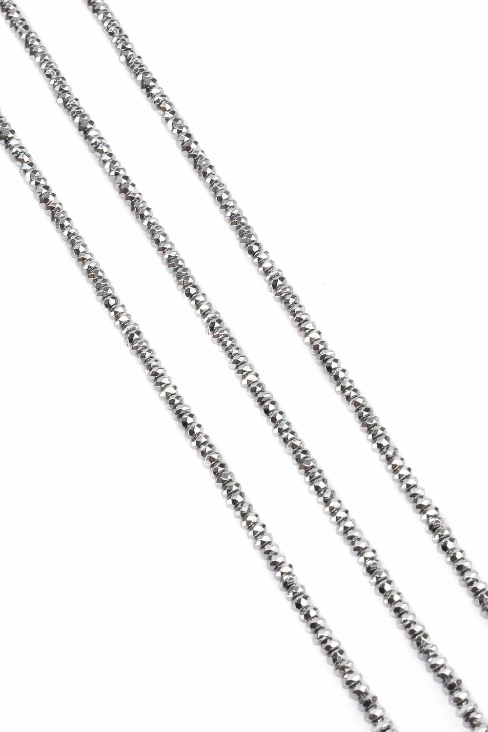Hematite Natural Stone Shiny Cylinder Washer Cut 4x2mm String Of Beads
