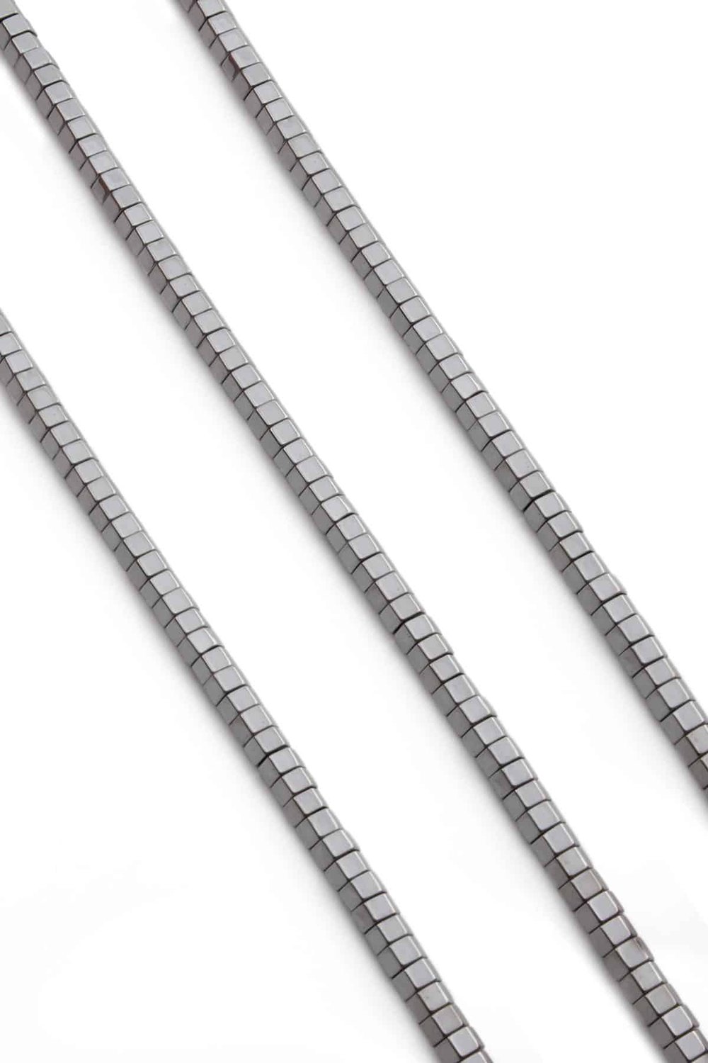 Hematite Natural Stone Shiny Cylinder Washer Cut 6x3mm String Of Beads