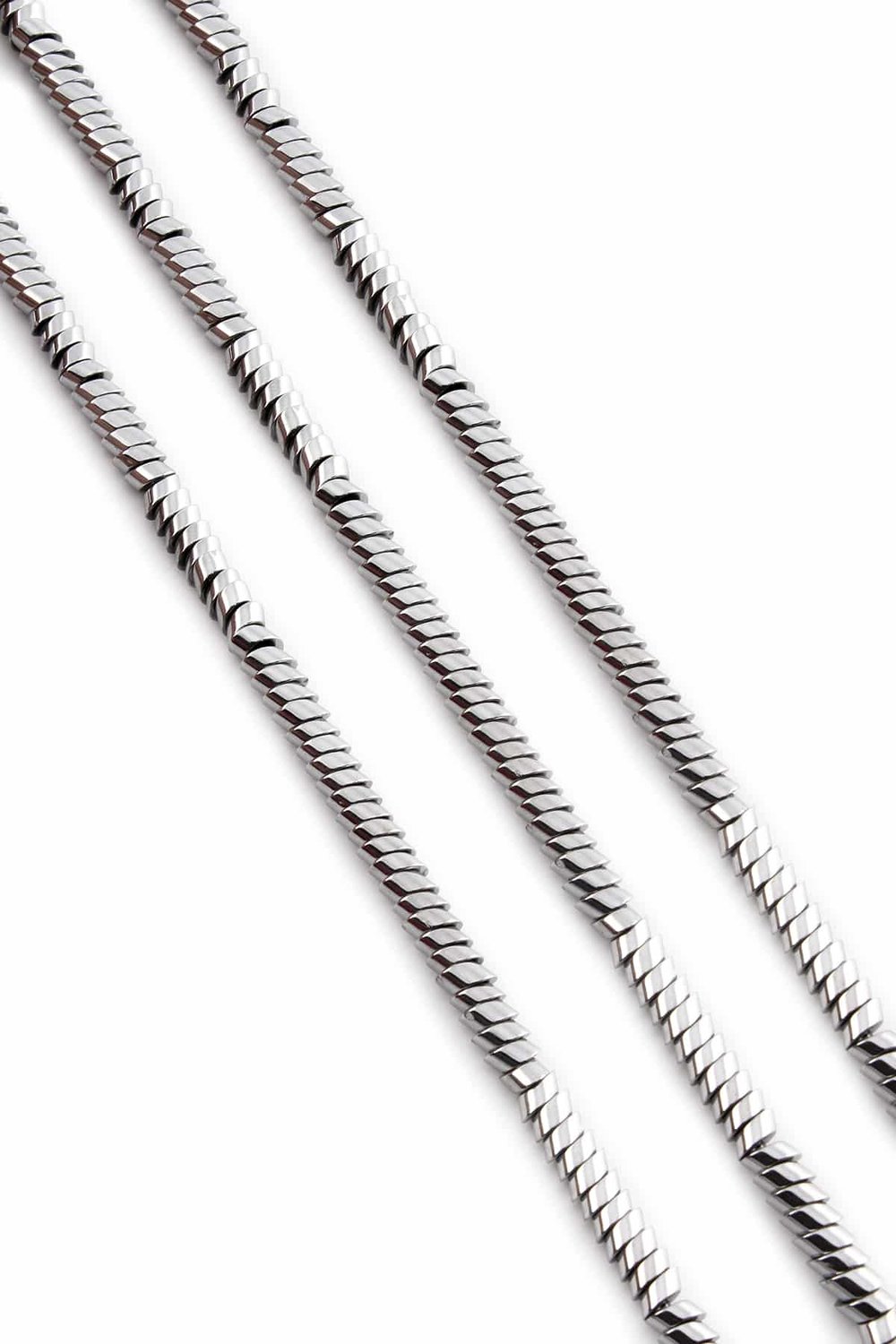 Hematit Taşı Rondela Kesim Parlak Gümüş 4x2mm Doğal Taş Dizi