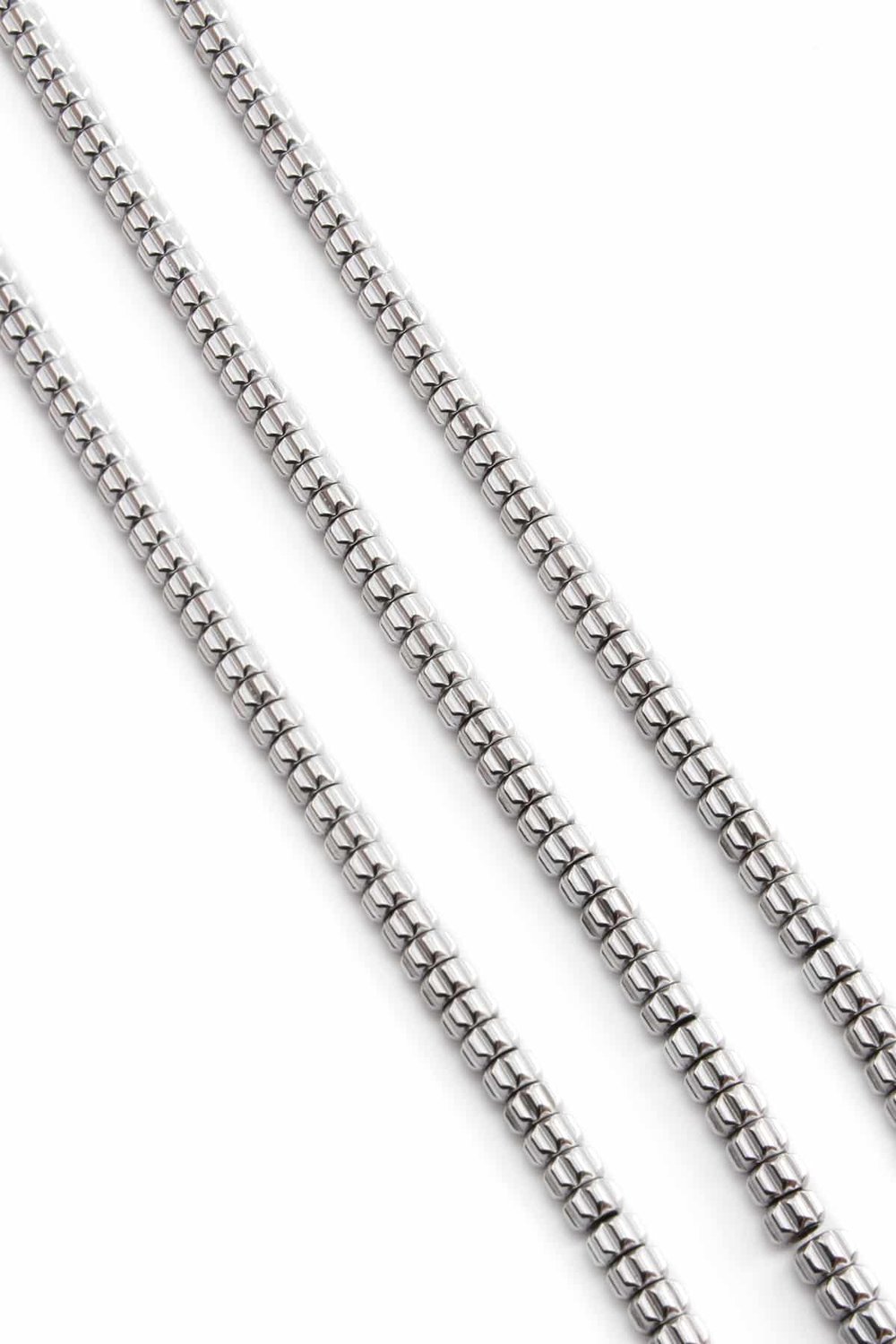 Hematit Taşı Rondela Kesim Parlak Gümüş 5x3mm Doğal Taş Dizi