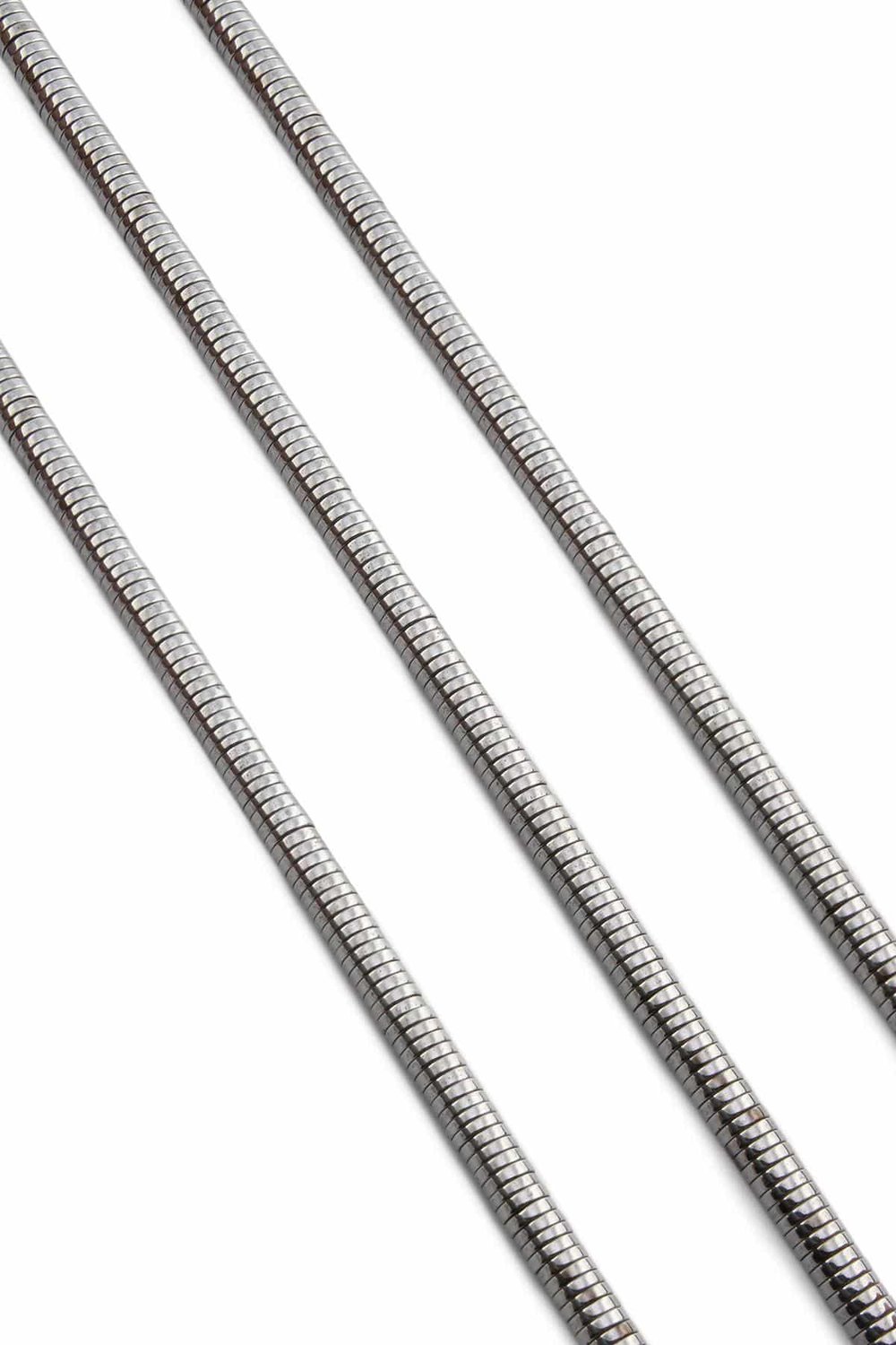 Hematit Taşı Rondela Kesim Parlak Gümüş 4x1mm Doğal Taş Dizi