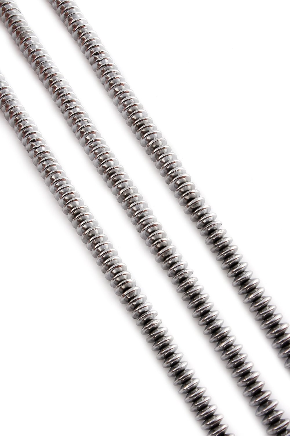 Hematit Taşı Rondela Kesim Parlak Gümüş 6x3mm Doğal Taş Dizi