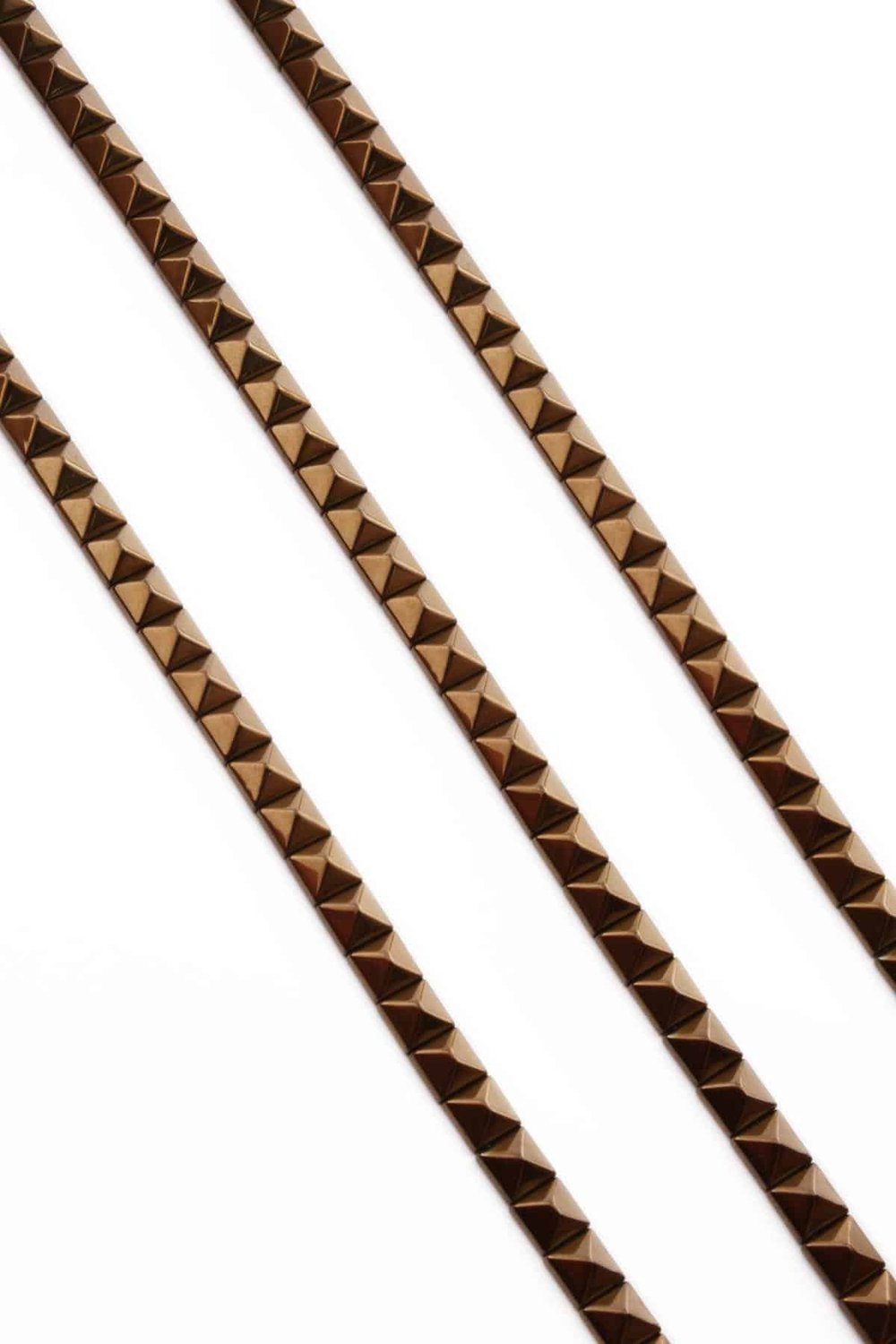 Hematit Taşı Kare Kesim Parlak Kahverengi 6x6mm Doğal Taş Dizi