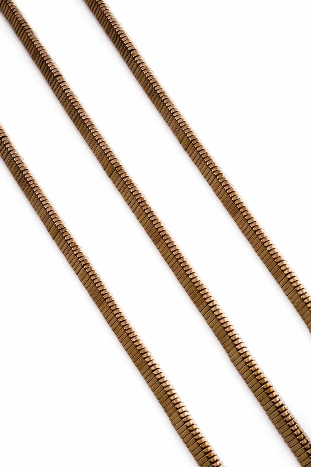 Hematit Taşı Üçgen Kesim Parlak Kahverengi 6x2mm Doğal Taş Dizi