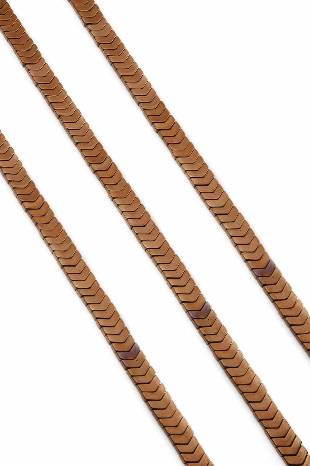 Hematit Taşı Çavuş Kesim Parlak Kahverengi 6x2mm Doğal Taş Dizi