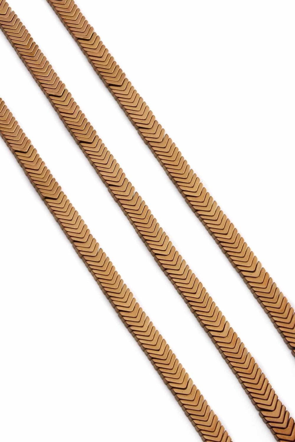 Hematite Natural Stone Shiny Brown Sergeant Cut 7x1mm String Of Beads