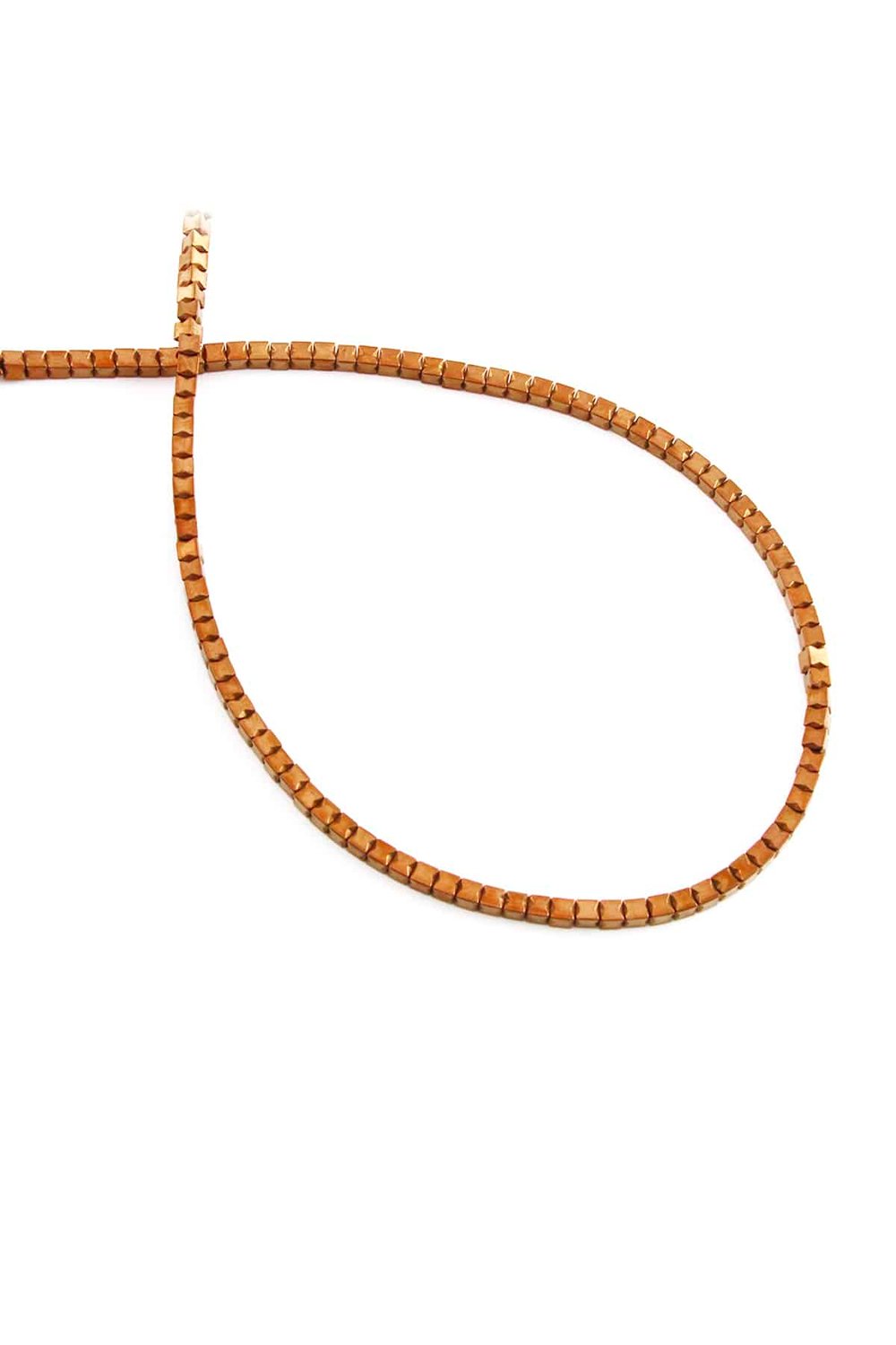 Hematit Taşı Fiyonk Kesim Parlak Kahverengi 2x2mm Doğal Taş Dizi