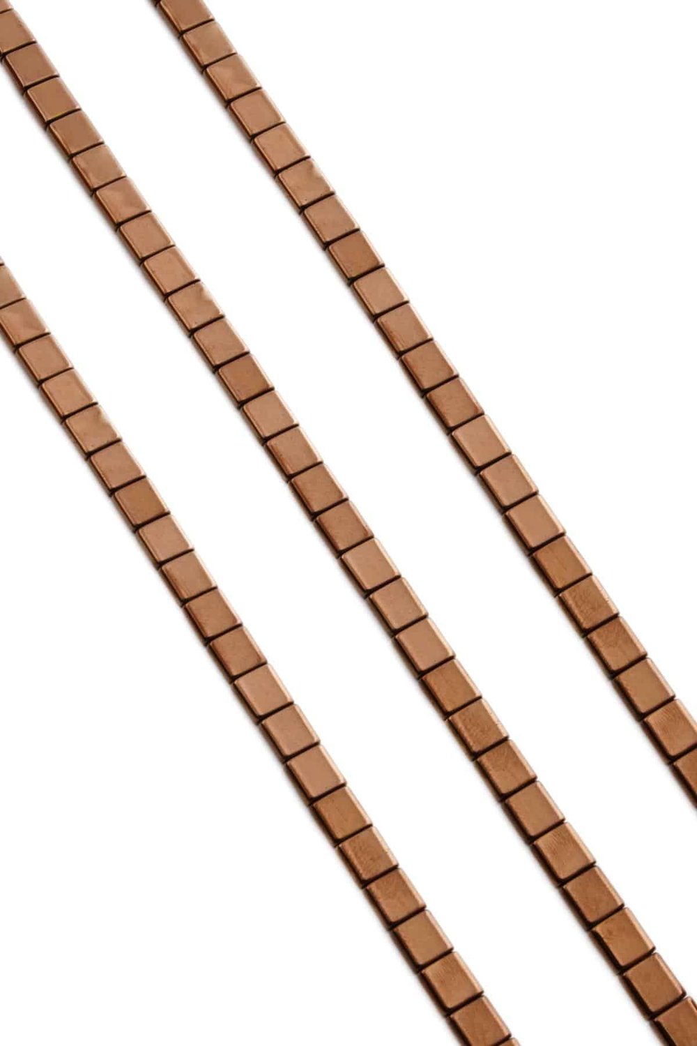 Hematit Taşı Kare Kesim Parlak Kahverengi 6x6mm Doğal Taş Dizi
