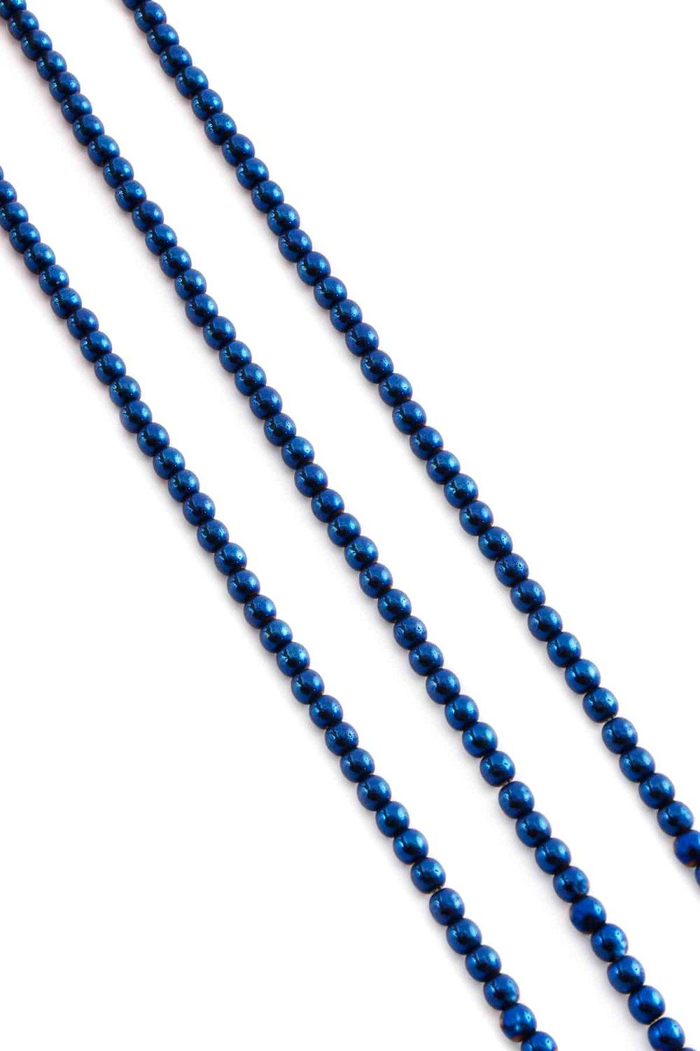 Hematite Natural Stone Shiny Blue 4mm String Of Beads