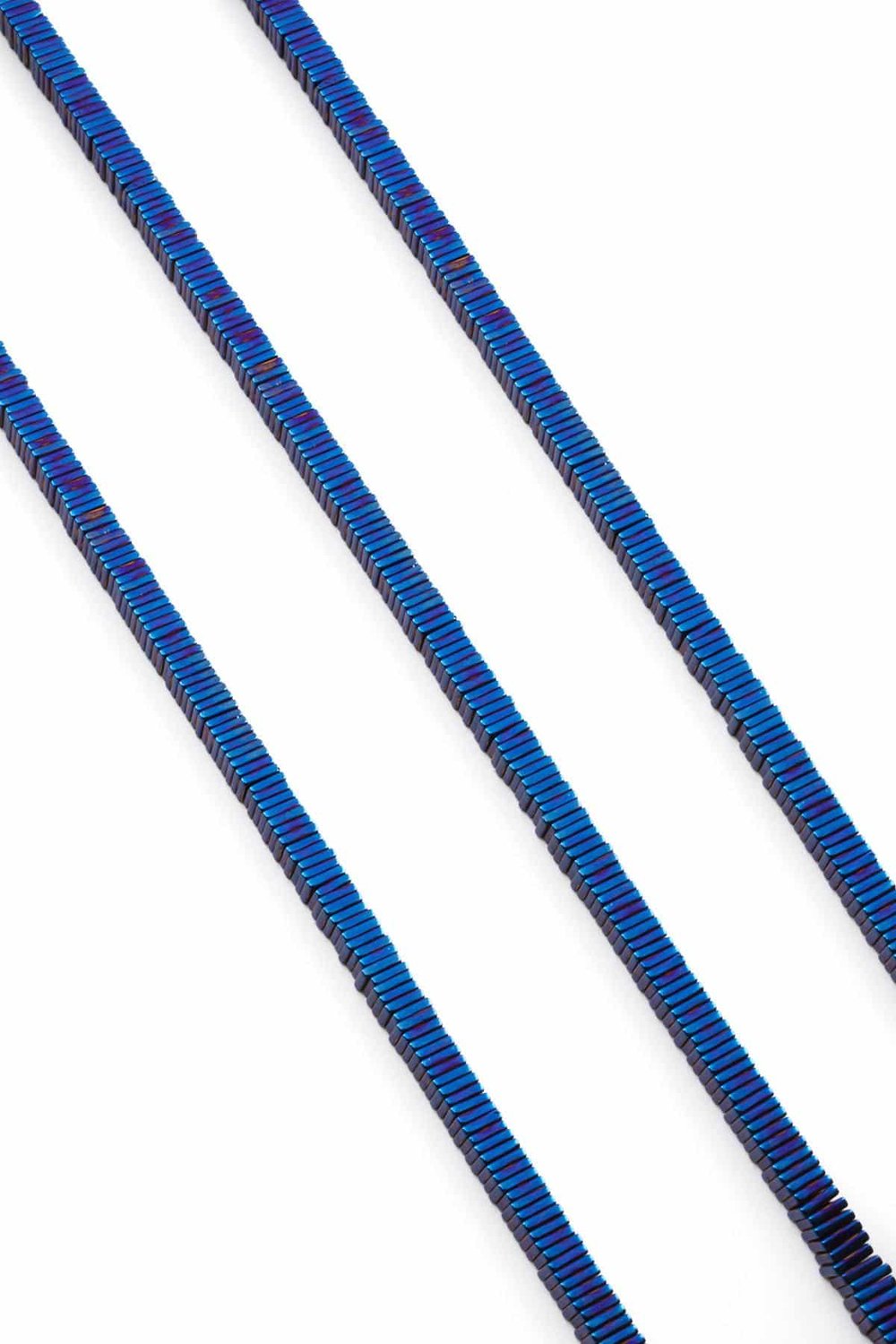 Hematite Natural Stone Shiny Blue 4x1mm String Of Beads