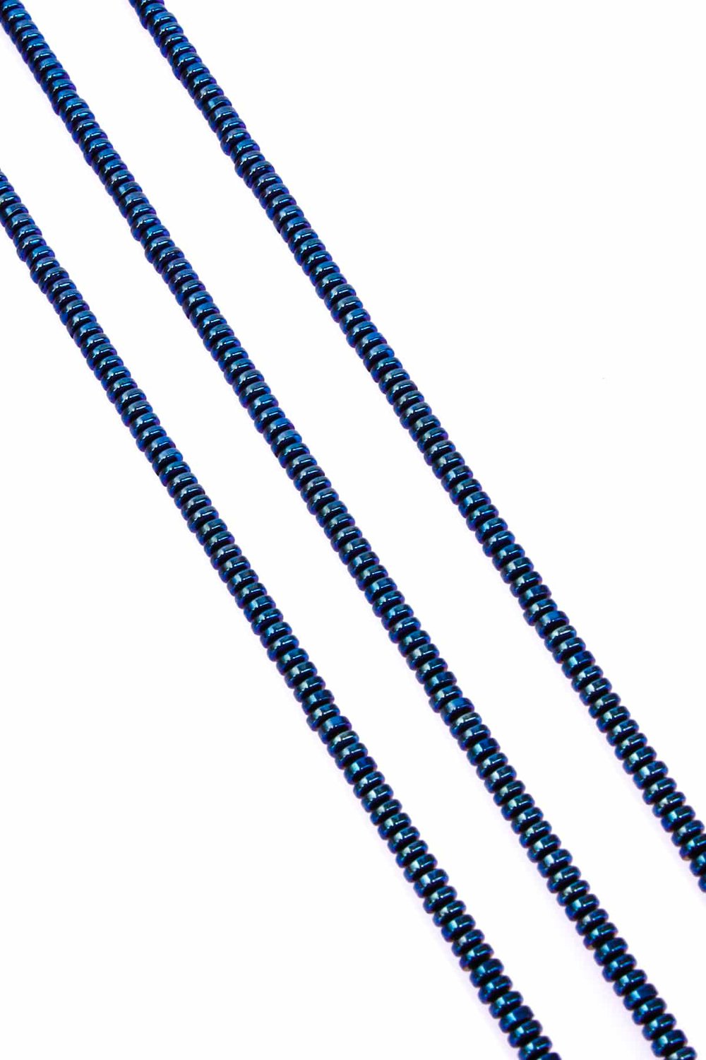 Hematit Taşı Rondela Kesim Parlak Mavi 4x2mm Doğal Taş Dizi