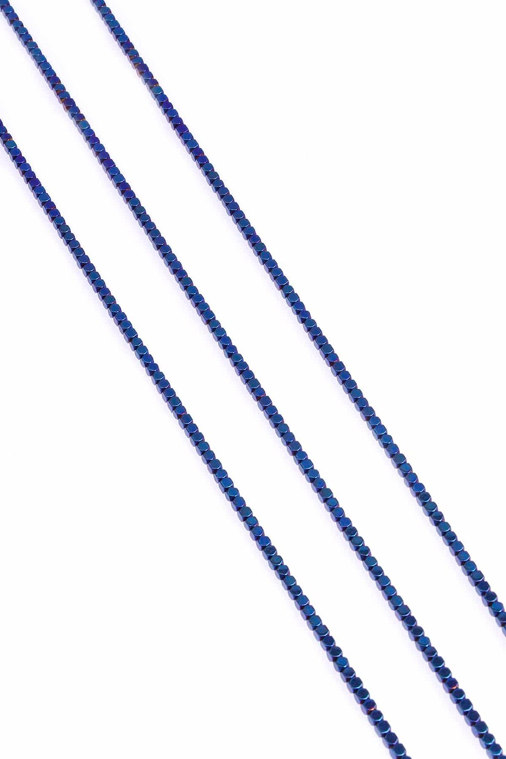 Hematit Taşı Küp Kesim Parlak Mavi 2x2mm Doğal Taş Dizi