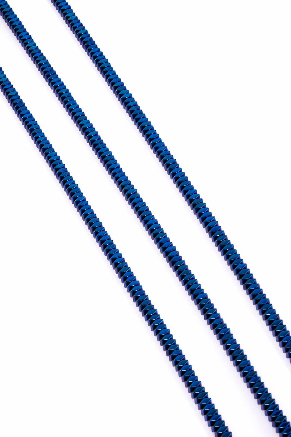 Hematit Taşı Rondela Kesim Parlak Mavi 4x2mm Doğal Taş Dizi