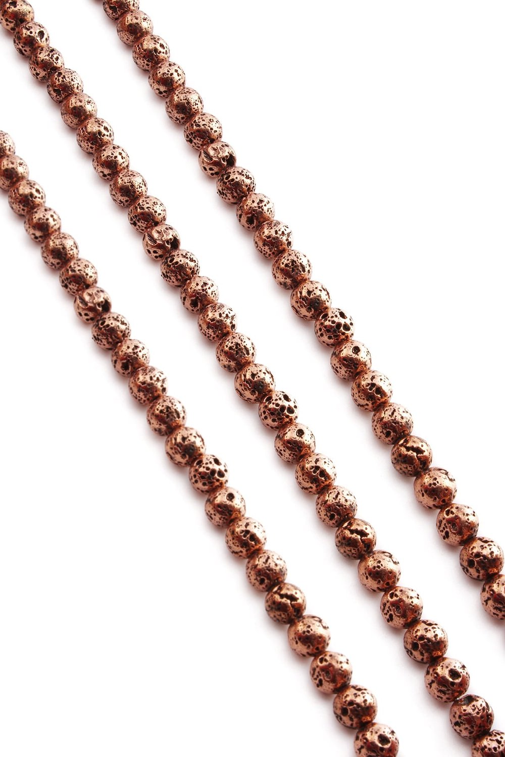 Hematite Natural Stone Shiny Rough Copper Globe Cut 7x7mm String Of Beads