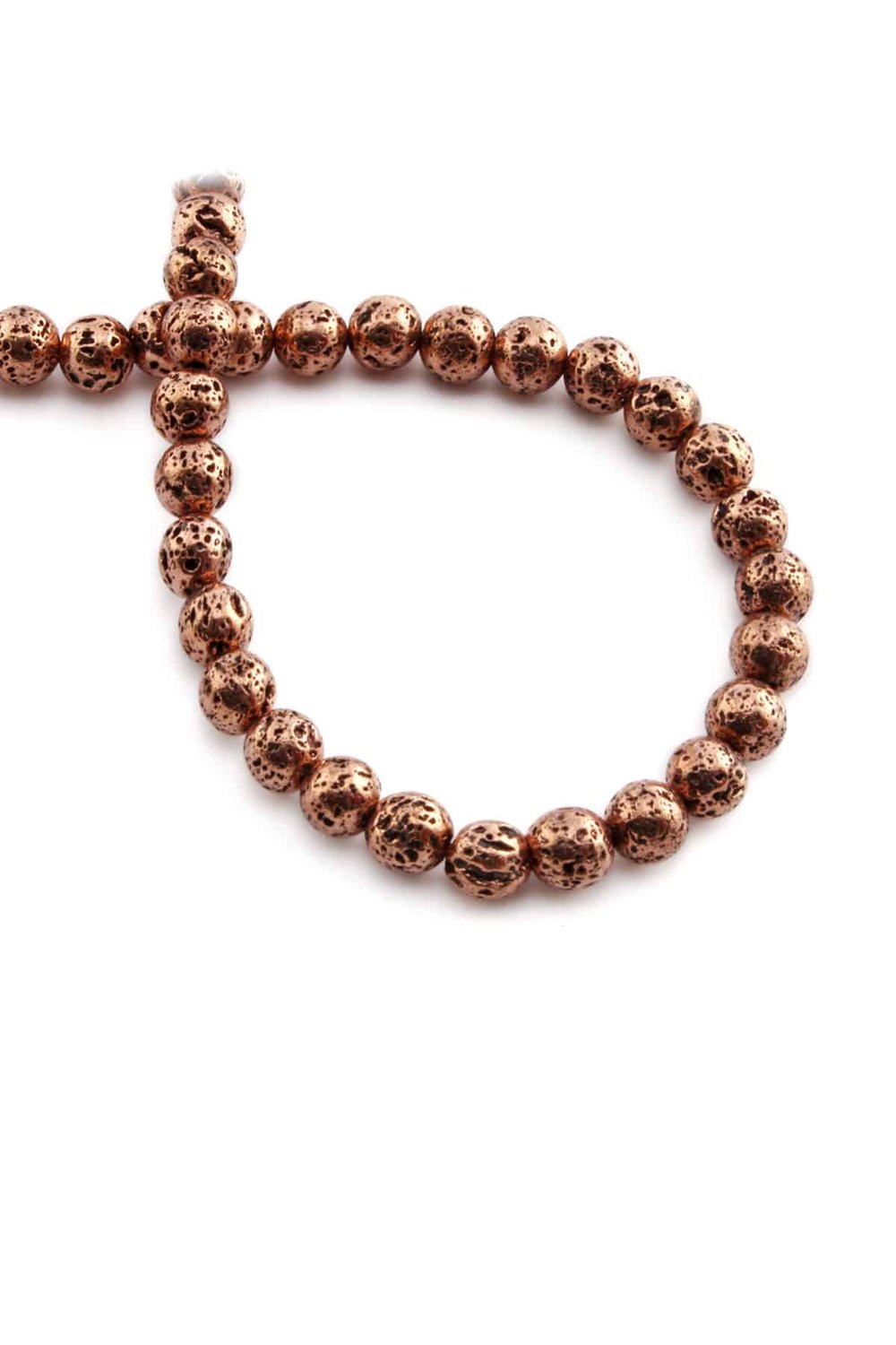 Hematite Natural Stone Shiny Rough Copper Globe Cut 7x7mm String Of Beads