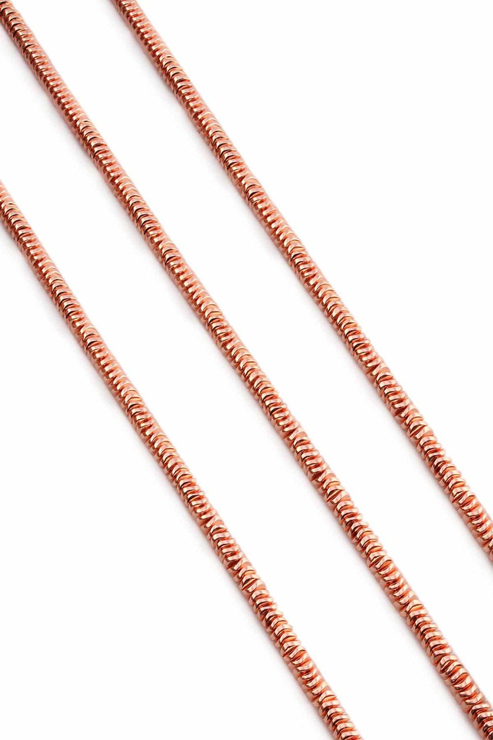Hematite Natural Stone Shiny Rose 4x1mm String Of Beads