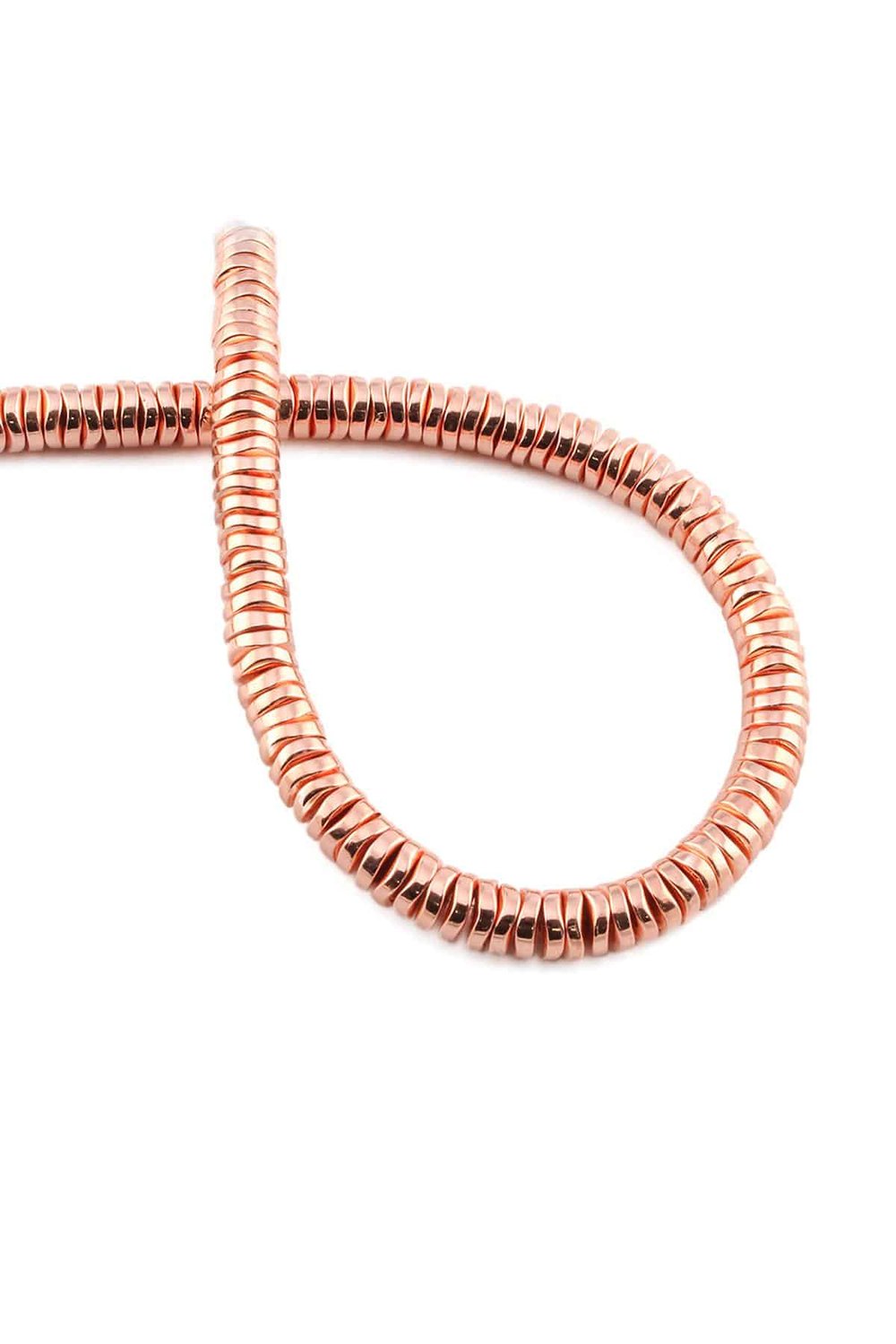 Hematit Taşı Rondela Kesim Parlak Roz 6x1mm Doğal Taş Dizi
