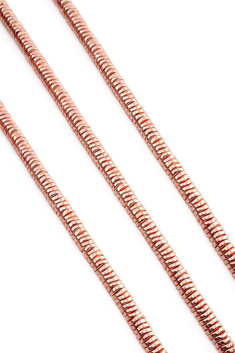 Hematit Taşı Rondela Kesim Parlak Roz 6x1mm Doğal Taş Dizi