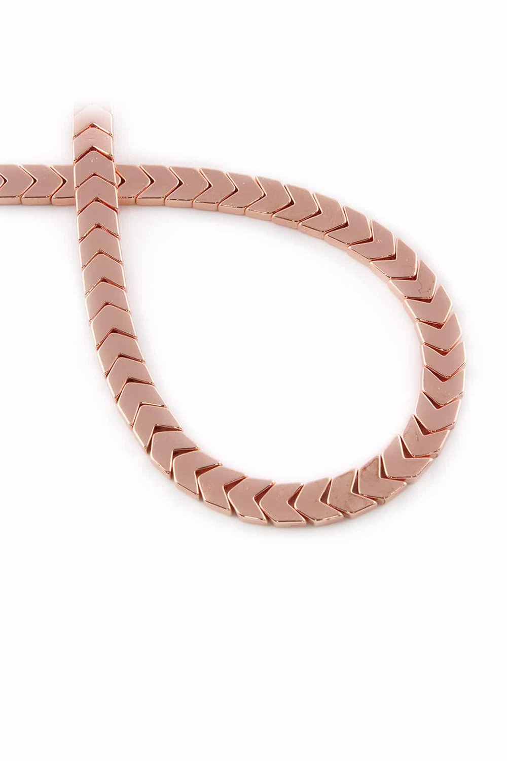 Hematite Natural Stone Shiny Rose Sergeant Cut 6x3mm String Of Beads