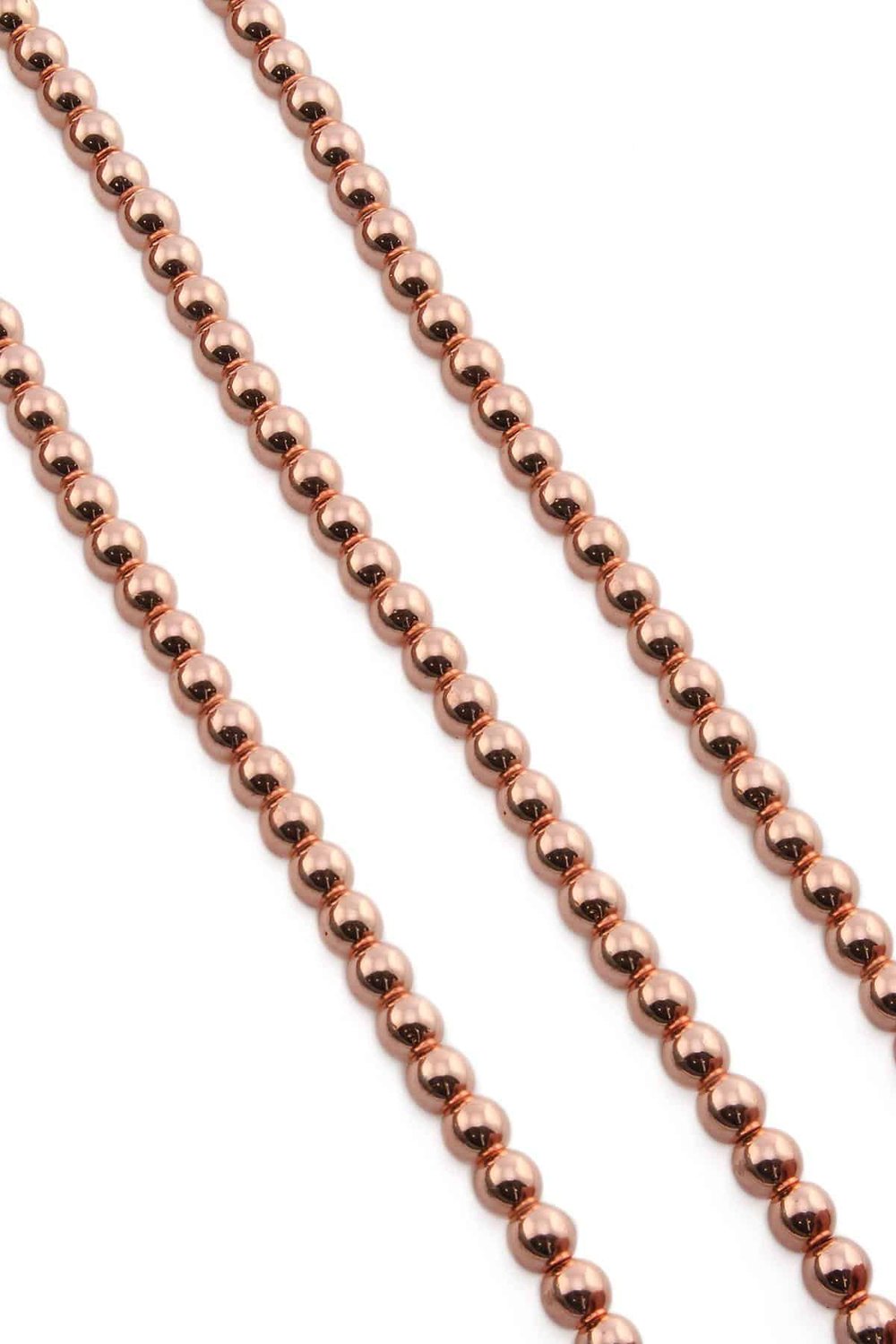 Hematite Natural Stone Shiny Rose Globe Cut 6mm String Of Beads